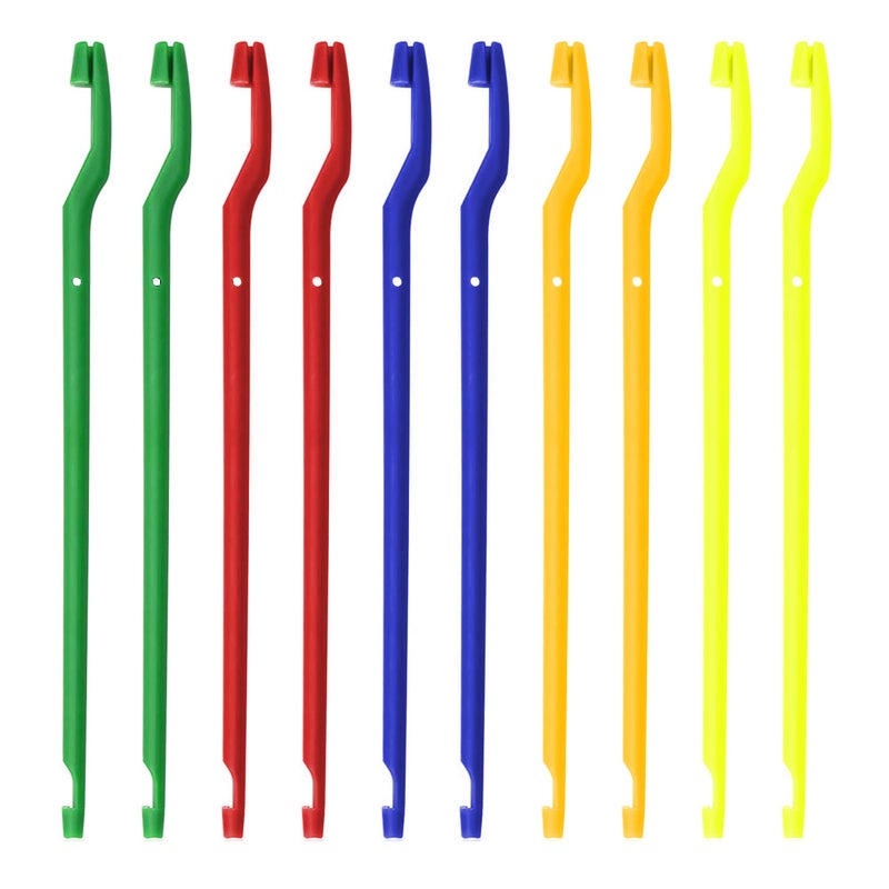 SAMSFX Fishing Hook Remover Tool - 10pcs Disgorgers, Plastic Portable Unhook Extractor, 5 Colors - Image 1